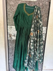 Elegant Green Ethnic Gown