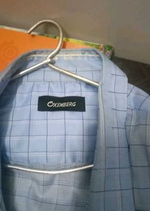 Men&#39;s Blue Plaid Button-Down Shirt