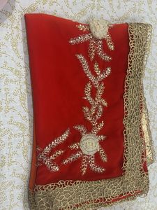 Elegant Orange Red Saree