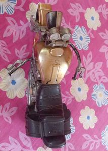 Metal Motorcycle Sculpture