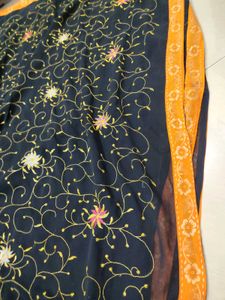Festive Black Colored Saree