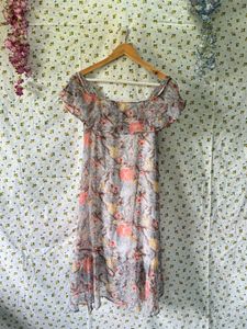 Floral Ruffle Midi Dress