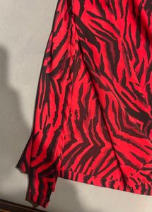 Red Animal Print Dress