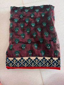 Coffee Brown Net Saree