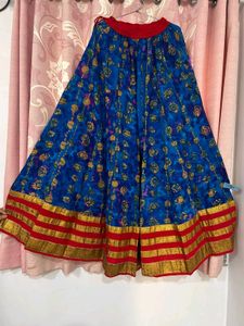 Vintage Blue Batik Skirt