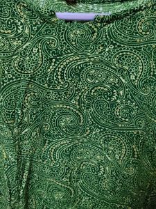 Green Printed Kurta