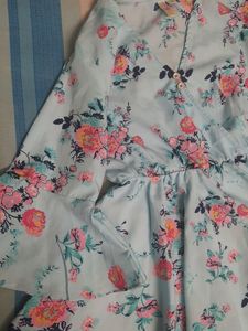 Floral Print Ruffle Top