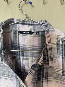 Lavender Check Tunic- M