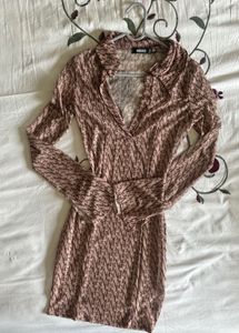 Missguided Patterned Mini Dress