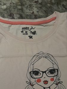 MAX Girls Graphic Printed T-shirt, Size: 15y - 16y
