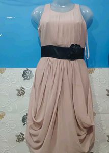 Short Flared Party Dress Rose