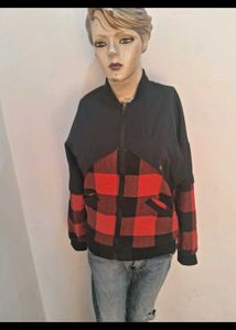 Plaid Bomber Jacket