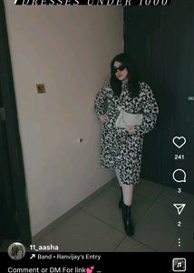 Black &amp; White Print Dress