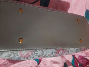 Printed  Grey Tote Bag