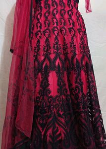 Beautiful Party Wear Net Heavy Embroidery Gown