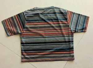 Striped Multicolour Crop Top