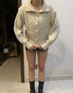 Beige Knit Cardigan