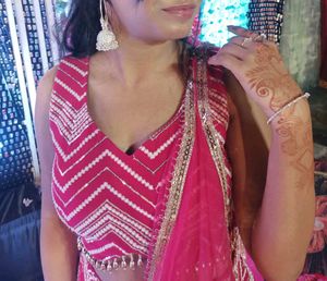 Flared  Cancan Lengha Crop Top Blouse Skirt