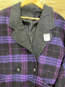 Vintage Plaid Wool Coat