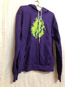 Purple Long Sleeve Cotton Hoodie