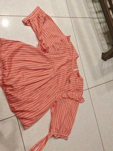 Striped Ruffle Top