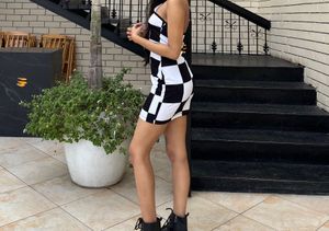 Checkerboard Mini Dress