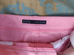 Zara Pink Trouser Pant For Women