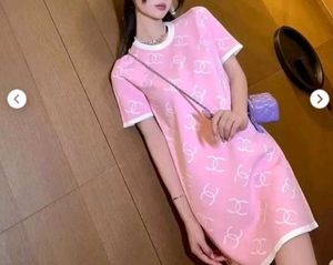 Chanel Pink Graphic T-Shirt Dress