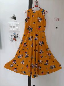 Floor Touch Yellow Dress