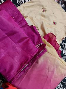 Rose Pink Suit With Full Work