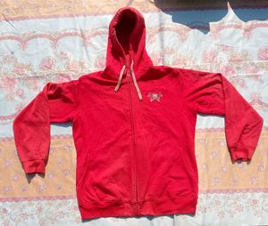 Women’s Red Hoodie | Warm Zip-Up Sweatshirt