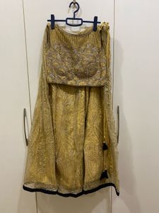 Golden Heavy Work Lehenga