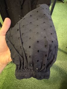 PIECES Black Ruffle Blouse