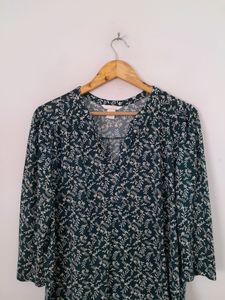 Green Printed Top