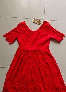 Red Lace Party Dress
