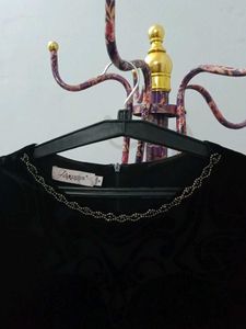 Elegant Black Velvet Dress