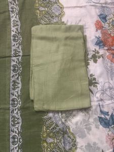 Green Printed Dress Material