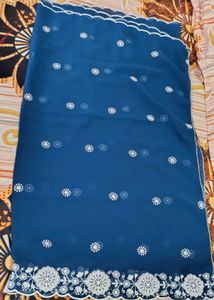 Teal Colored Garara Kurti Set