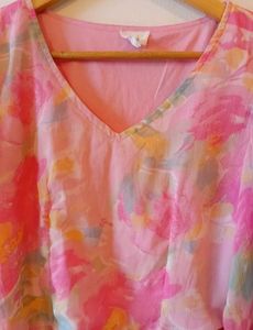 Sera Pretty Pink Floral Top