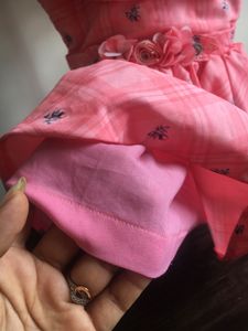 Cute Frock With Neck Detailing For Toddlers
