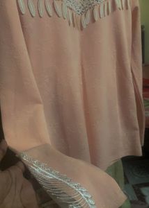 Peach Embellished Tunic Top