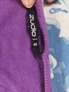 Zudio Purple Drawstring Crop Top