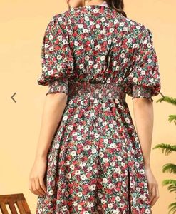 Unused Floral Black Dress