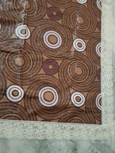 Elegant Table Cover with Lace Trim