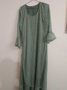 Grey  Embellished Kurti