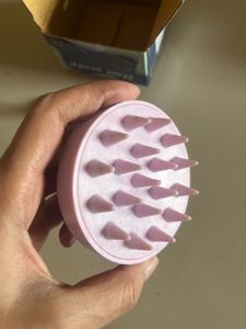 Pink colour hair scalp massager