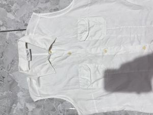 White Sleeveless Shirt