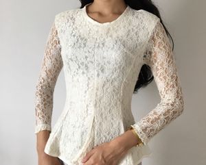 Elegant Lace Peplum Top