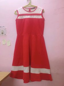 Red Elegant Frock For Girls, Women, Christmas