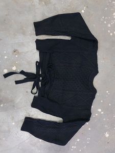 Black woolen Top